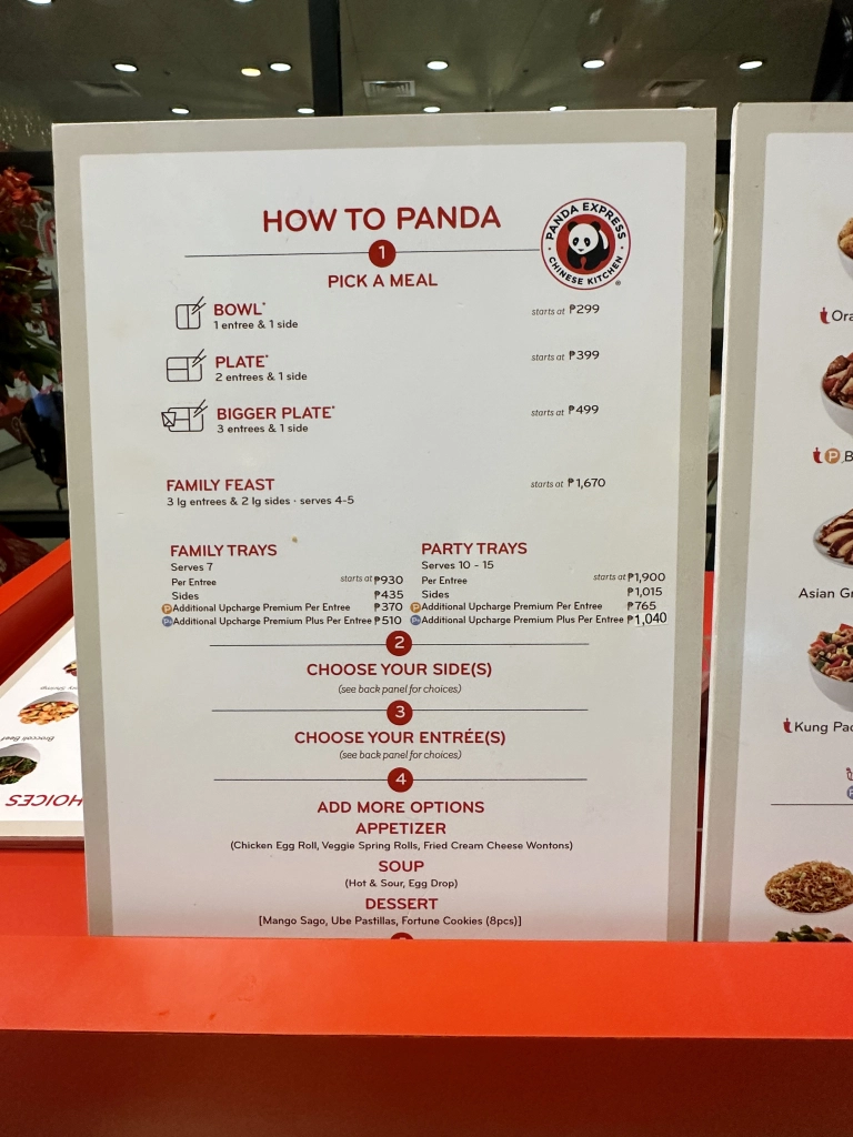 Panda Express how to order