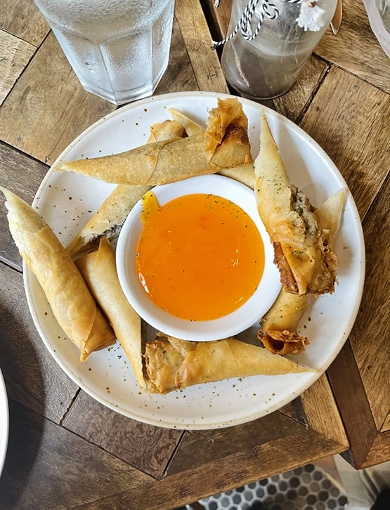 The PigPen Alabang - Milkfish spring rolls