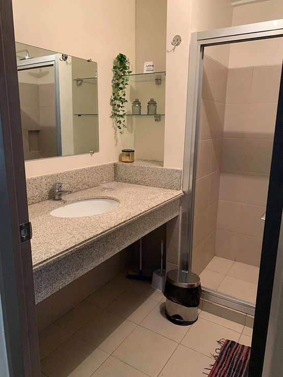 Sink in shared toilet of room A422 in Bristle Ridge DMCI Baguio Accommodation