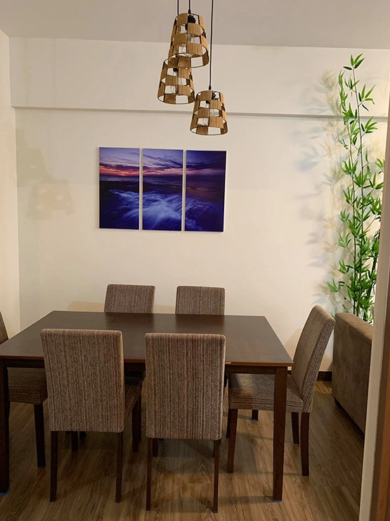 Dining room of room A422 in Bristle Ridge DMCI Baguio Accommodation