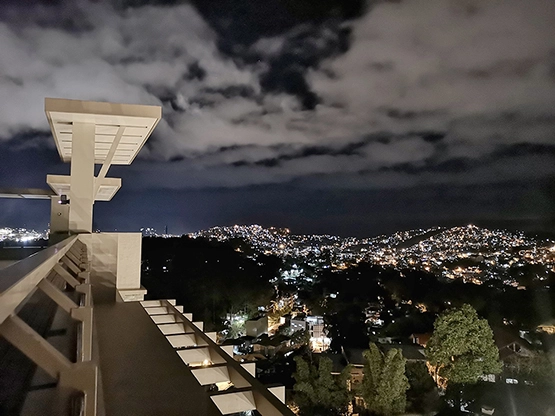 Night view in the roofdeck of DMCI Baguio Accommodation