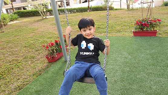 Playground swing in Bristle Ridge DMCI Baguio Accommodation