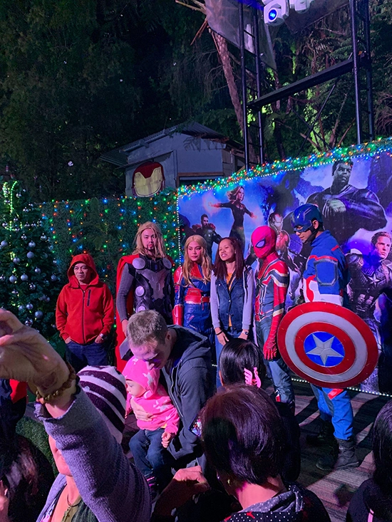 A picture of the Avengers at Baguio Christmas Village