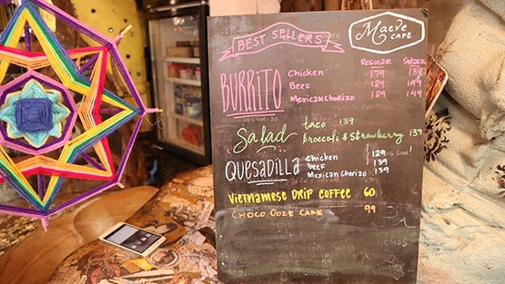 Ili-likha Artists Village Baguio - Maeve cafe menu