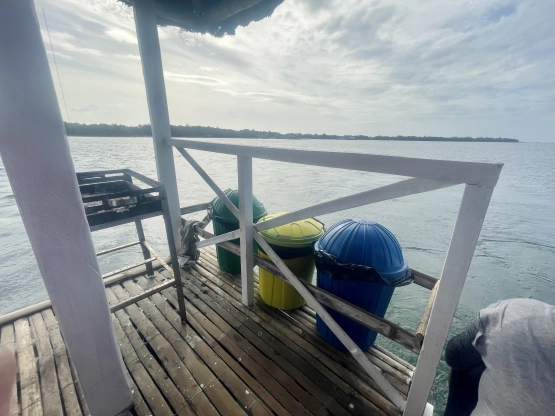 Calatagan Batangas Little Boracay - floating house trash bins and grill
