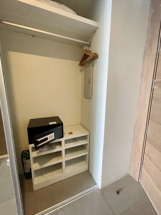Escala Tagaytay - amenities - closet, safe and slippers