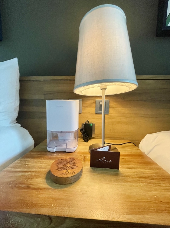 Escala Tagaytay - premier deluxe room bed side table