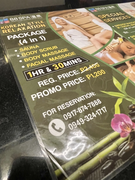 88 spa and hotspring resort laguna - Korean relaxation package rate