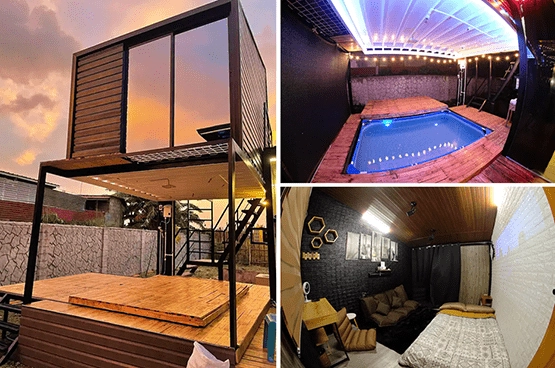 Janna's Place Lumban Laguna - Studio with dipping pool container van house