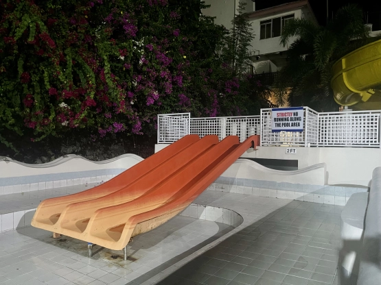 Oasis resort hotel with floaters