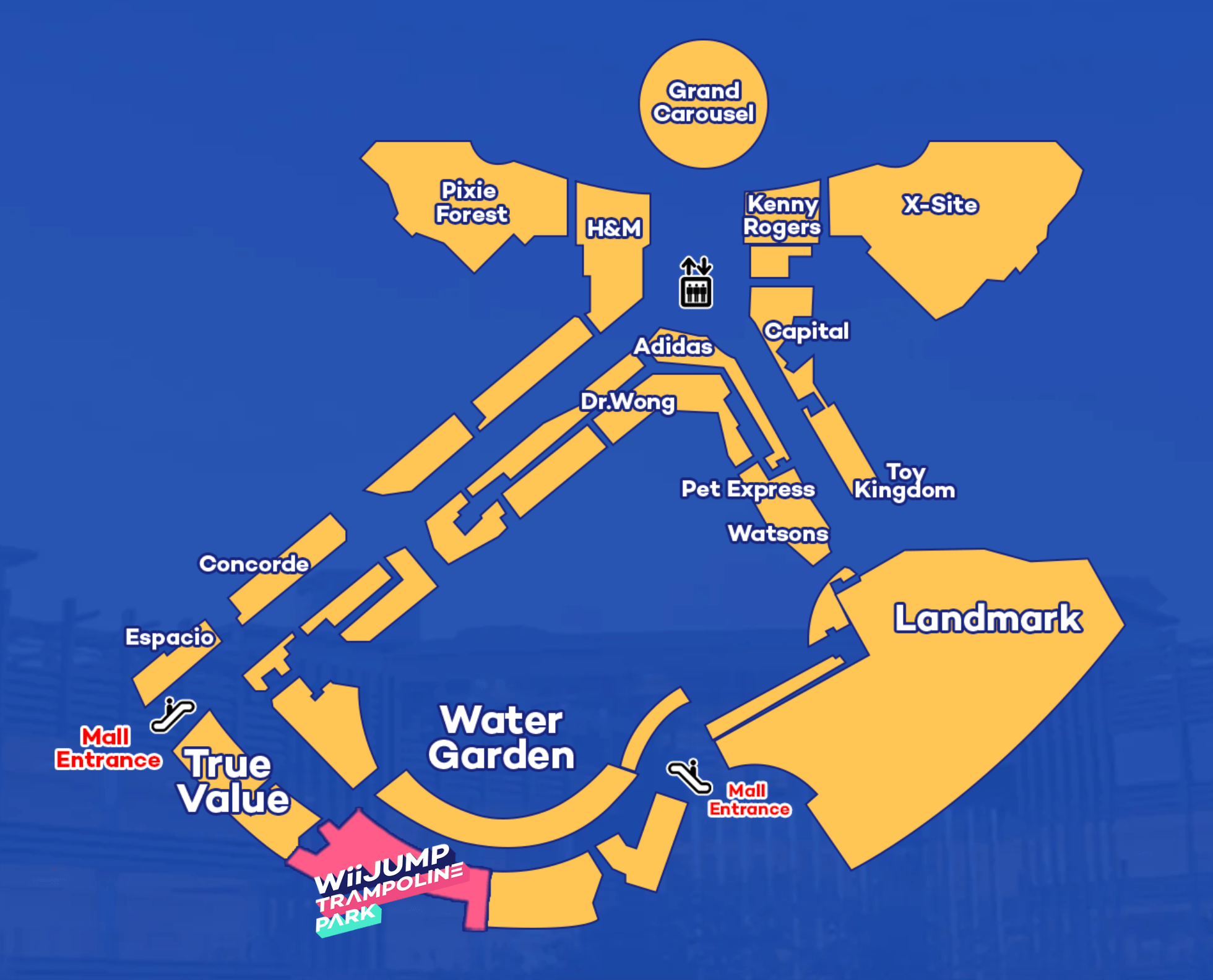 Wii Jump Trampoline Park - Festival Mall Map