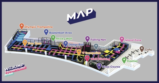 Wii Jump Trampoline Park - Map