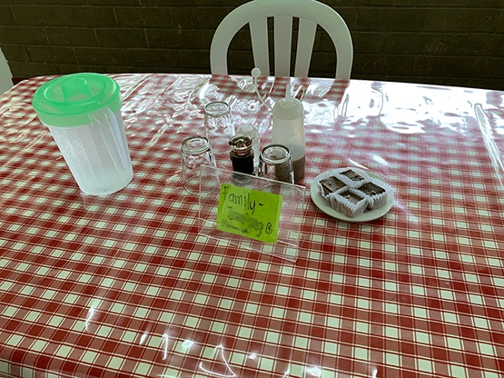 rizal recreation center laguna - Pre-assigned lunch table